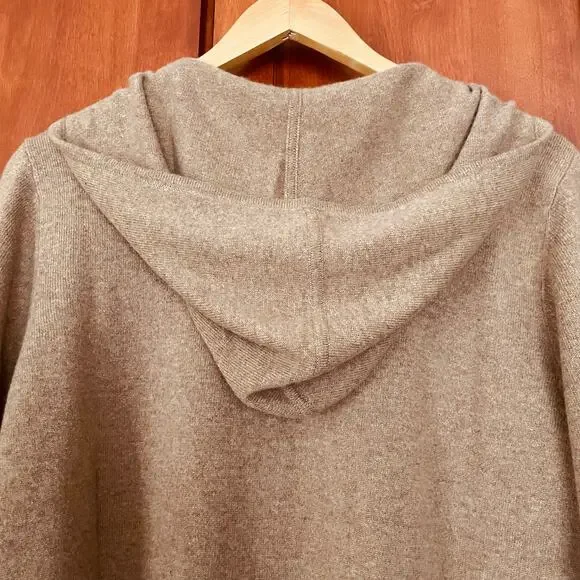 Quince 100% Mongolian Cashmere Sweater Full Zip Hoodie Teak Size XL NEW - Picture 8 of 10